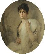 Friedrich August von Kaulbach A portrait of a lady